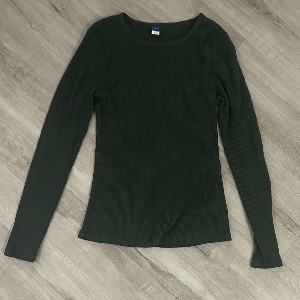 Old Navy Forest Green Long Sleeve Tee